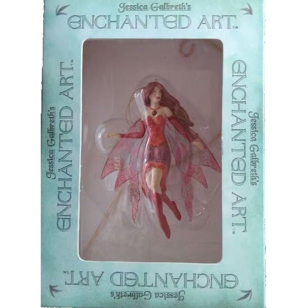Jessica Galbreth's Enchanted Art Fairies Fairy Ornament #88217 Angel Garnet MIB